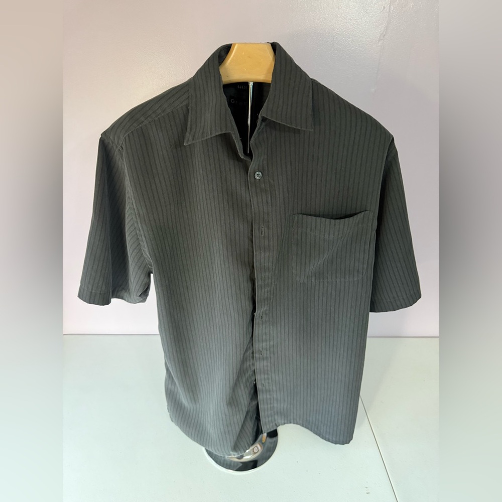 GEGRGE SUEDED SHORT SLEEVE MENS SHIRT SIZE M